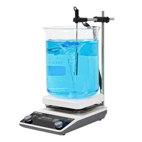 Miniatura 10 de Agitador Magnético Placa Caliente de 15 cm 200-1600RPM Temp. Máx. 300℃/572°F Placa de Agitación Magnética Capacidad Máx. 5L Agitadores