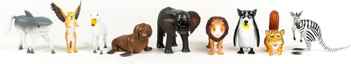 Miniatura 6 de Randimals Figura de leopardo de juguete con alas de águila de 5 pulgadas, figura de acción de animal de goma dura de alta calidad, amigo híbrido