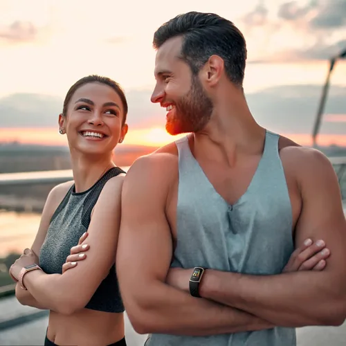 Miniatura 6 de Getino Bandas compatibles con Fitbit Charge, correas deportivas de repuesto ajustables transpirables suaves para Fitbit Charge 5/6, Negro