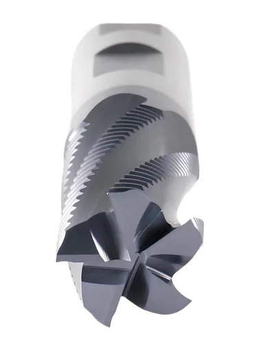Miniatura 2 de Accusize Industrial Tools Diente fino M42 8% cobalto Tialn desbaste molino de extremo, 1 '' de diámetro, 1 '' diámetro del vástago, 2 '' longitud