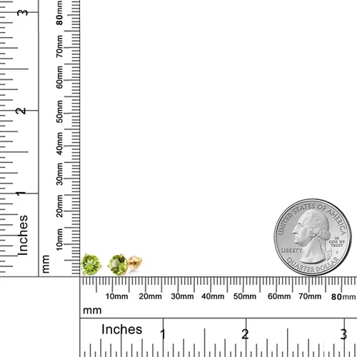 Miniatura 13 de Gem Stone King Aretes de Martini de oro amarillo de 14 quilates Aretes de tuerca de 3 puntas para mujeres y hombres Redondos de 0.236 pulgadas