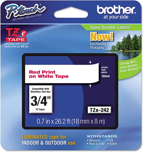 Miniatura 12 de Brother Cinta de etiquetas P-Touch TZe negra con impresión en azul (TZe541), laminada, 3/4 pulgadas x 26.2 pies (0.709 in x 26.2 ft)