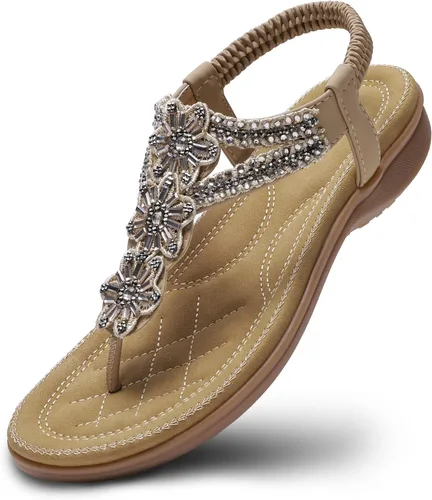 Miniatura 13 de Littleplum Sandalias para mujer hechas a mano con soporte de arco de verano, sandalias cómodas para caminar ortopédicas bohemias