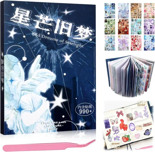 Miniatura 24 de Calcomanías coreanas para tarjetas fotográficas kpop, 3500 para decoración de libros, estéticas, purpurina, mariposa, amor, cinta, flor, alfabeto