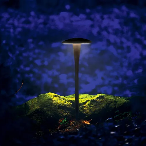 Miniatura 5 de Iluminación de paisaje WAC, luz redonda LED de 12 V y área 2700 K en negro