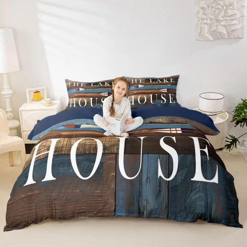 Miniatura 15 de Erosebridal Juego de ropa de cama con diseño de Feliz Navidad, adorable funda de edredón de muñeco de nieve tamaño individual para niños y niñas