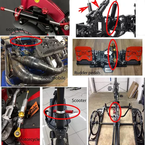 Miniatura 7 de Amortiguador de dirección CNC amortiguadores estabilizadores direccionales para motocicleta/motocicleta/scooters eléctricos/motos de nieve/pedales