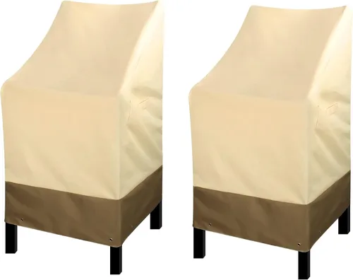 Miniatura 11 de RosieLily Fundas para sillas de patio con respaldo alto, impermeables, resistentes, apilables, para taburetes de bar al aire libre, fundas