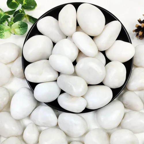 Miniatura 11 de YISZM - Piedras negras para plantas, 2 libras, rocas naturales de río pulidas de 1-2 pulgadas de alto para paisajismo, piedras decorativas