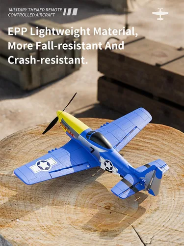 Miniatura 9 de ANTSIR Avión RC P51, avión de control remoto de 4 canales para adultos y adolescentes 14+, rango de 2.4 GHz 656 pies, giroscopio de 6 ejes