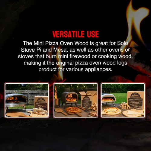 Miniatura 4 de Mini horno de pizza de madera, troncos de leña de 6 pulgadas, divisiones de madera dura de roble blanco para hornos portátiles de pizza a leña