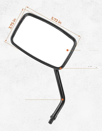 Miniatura 4 de Espejos laterales para motocicleta, espejos retrovisores laterales de 0.315 in, 0.394 in, motocicleta para manillar de 7 8 pulgadas para Yamaha Fz 8