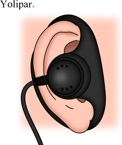 Miniatura 6 de PR400 Auricular compatible con Motorola Radio CLS1410 CLS1110 CP200 GP300 GP2000 GP2000 Walkie Talkie con micrófono PTT 2 Pin Headset Kit