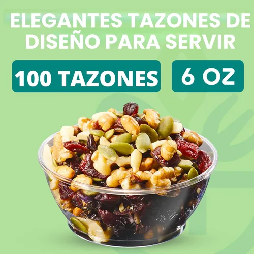 Miniatura 3 de JoyServe Mini cuencos de plástico transparente – A granel paquete de 100 cuencos desechables de plástico duro de primera calidad para postres