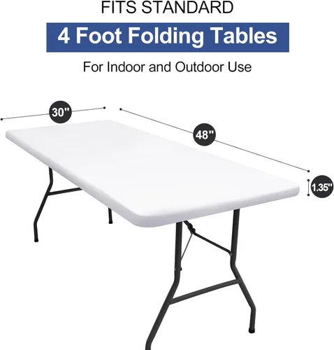 Miniatura 7 de homing Mantel cuadrado ajustable de poliéster impermeable, protector de mesa lavable para picnic, campamento, al aire libre (negro, 34 x 34 pulgadas)
