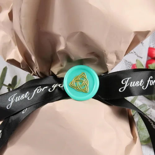 Miniatura 6 de sello de cera con nudo celta Triquetra - sello de cera con nudo de trinidad símbolo de infinidad de amor - amuleto de buena suerte - brujería