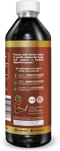 Herbal Goodness Body Detox Liquid 12oz – Bebida desintoxicante natural y limpiador de colon para la salud digestiva, refuerzo de inmunidad, apoyo