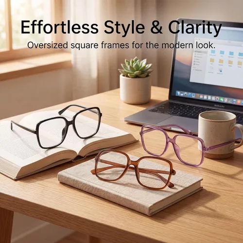 Miniatura 2 de Unisex Blue Light Blocking Glasses - Anti-Eyestrain for Computer/Gaming (Men & Women) (Black, brown, purple)