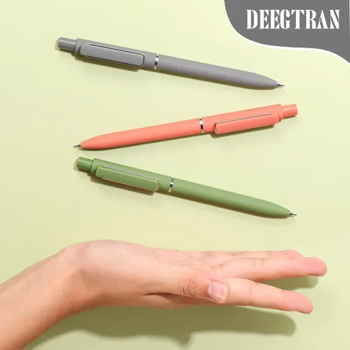 Miniatura 6 de deegtran Bolígrafos retráctiles de tinta negra, estéticos bonitos bolígrafos de gel con tinta fina que no se manchan ni se corren, bolígrafos suaves