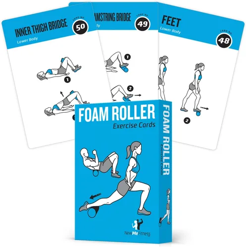 Miniatura 11 de NewMe Fitness Tarjetas de entrenamiento de peso corporal, baraja de instrucciones de fitness para mujeres y hombres, guía de fitness