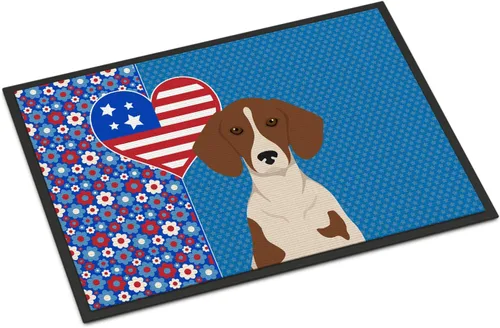 Miniatura 52 de Caroline's Treasures WDK5119JMAT Airedale Terrier USA - Tapete para interiores o exteriores, 24 x 36 pulgadas, tapete para puerta delantera