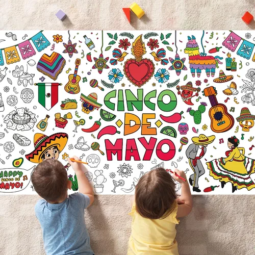 Miniatura 25 de OHOME Póster/mantel gigante de Navidad para colorear, manualidades de Navidad para niños, 30 x 72 pulgadas, pancarta de papel gigante para colorear