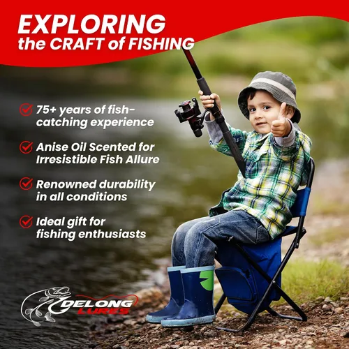 Miniatura 5 de DeLong Lures Paquete de 20 señuelos de pesca para niños, kit de señuelos preaparcados fáciles de usar para Bluegill, Bass y Crappie, cebos