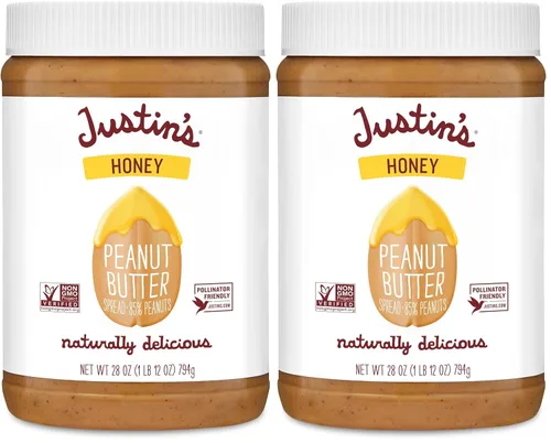 Miniatura 12 de JUSTINS - Mantequilla de maní con miel, sin gluten, tarro de 28 onzas