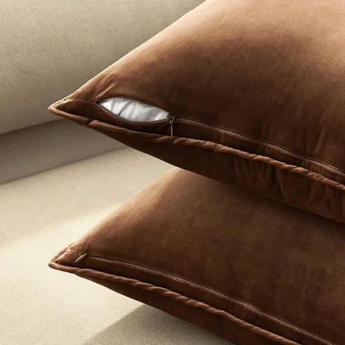 Miniatura 6 de MIULEE Paquete de 2 fundas decorativas de cojines de poliéster suave, fundas de almohada cuadradas cómodas y suaves para sofá, sillón, dormitorio