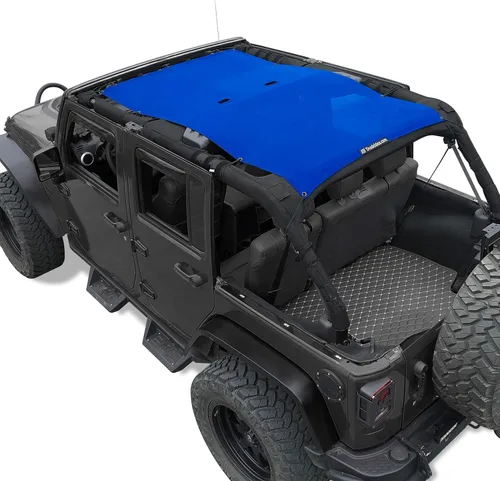 Miniatura 83 de Shadeidea JK - Parasol superior compatible con Jeep Wrangler JKU, cubierta de techo de malla suave (2007-2018) - Bloqueador de ruido de viento UV