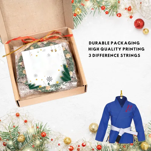 Miniatura 5 de Adorno de Jiu Jitsu personalizado, regalo para Navidad 2025, hombres y mujeres, equipo de Jiu Jitsu, adornos de Jiu Jitsu brasileño para Navidad