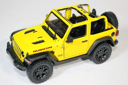 Miniatura 7 de KiNSMART - Coche de juguete de réplica de modelo fundido a presión a escala 1:34, Jeep Wrangler Rubicon todoterreno 4x4 de 12,7 cm