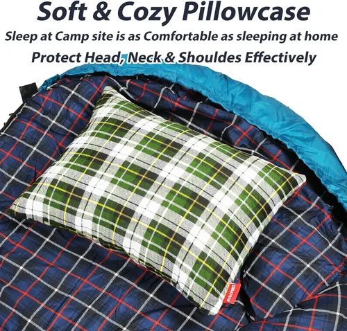 Miniatura 5 de Almohada para acampar al aire libre, ligera, comprimible, fundas de almohada de viaje de franela, funda de almohada extraíble lavable para acampar