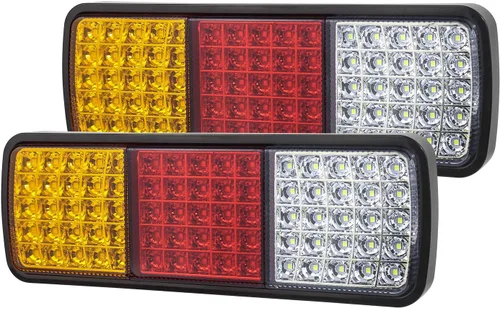 LINKITOM Barra de luz trasera de camión de 75 LED, súper brillante de 12 V, luz trasera de freno de señal de giro para camión, barco, motos de