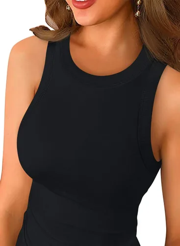 Miniatura 2 de HWOKEFEIYU - Camiseta básica sin mangas de verano, para mujer