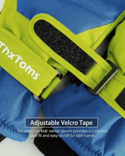 Miniatura 4 de ThxToms Guantes de invierno para niños, impermeables, guantes de nieve para niños y niñas, clima frío, deportes al aire libre, snowboard, bicicleta