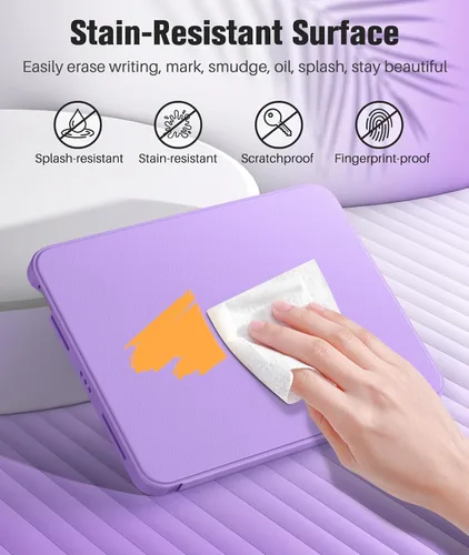 Miniatura 7 de MoKo Funda para iPad Air de 11 pulgadas 7ª/6ª generación M3/M2 2025/2024, iPad Air 5ª/4ª generación de 10.9 pulgadas 2022/2020 con soporte