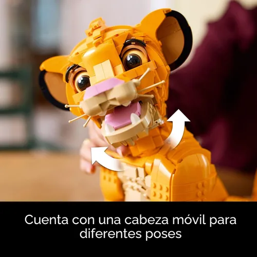 Miniatura 3 de LEGO Disney El Joven Simba El Rey León Sets de Construcción para Adultos - Figurilla Construible para Exhibición, Edades 18+ - Kits DIY