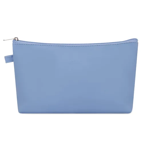 WANDF Bolsa de cosméticos para mujer, bolsa de maquillaje, mini bolsa de maquillaje para bolso, resistente al agua, regalo para niñas (M-azul)
