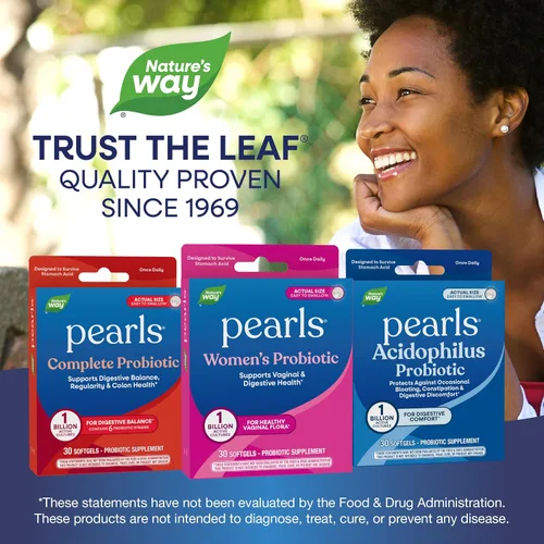 Miniatura 8 de Probiotic Pearls Once Daily Suplemento probiótico para mujer, 1 billón de cultivos vivos, supera el ácido estomacal, sin refrigeración, 30 cápsulas