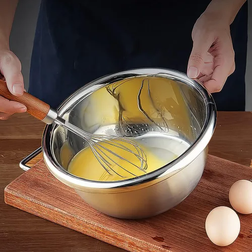 Miniatura 8 de meleg otthon Tazón de Mezcla de Acero Inoxidable, Tazón de Ensalada 11QT, Cuencos de Metal, Envase de Acero Inoxidable, Tazón Apta para Lavavajillas