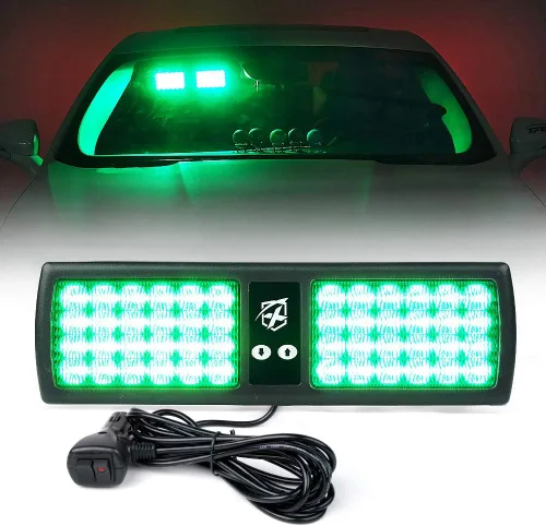 Miniatura 15 de Xprite - Luces estroboscópicas Amber de 48 LED para visor, luces interiores de parabrisas y protector solar, luces de advertencia de peligro
