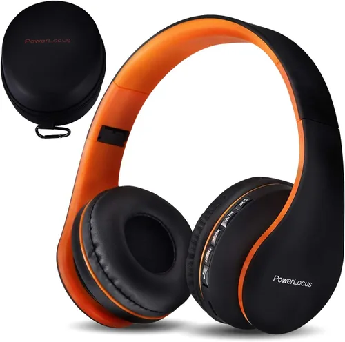 Miniatura 13 de PowerLocus - Audífonos inalámbricos Bluetooth para usar sobre las orejas, estéreo, plegables, con cable y micrófono incorporado para iPhone