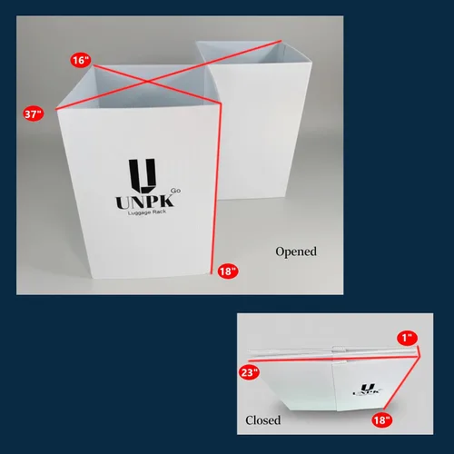 Miniatura 5 de Portaequipajes portátil para viajes, soporte plegable para maleta que se adapta al interior del equipaje, soporte ligero para maletas para hoteles