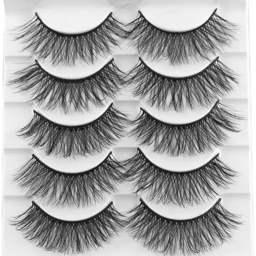 Miniatura 9 de Pestañas postizas de visón 3D, pestañas postizas naturales y finas, 0.59 pulgadas, pestañas largas y esponjosas, herramientas de maquillaje de ojos