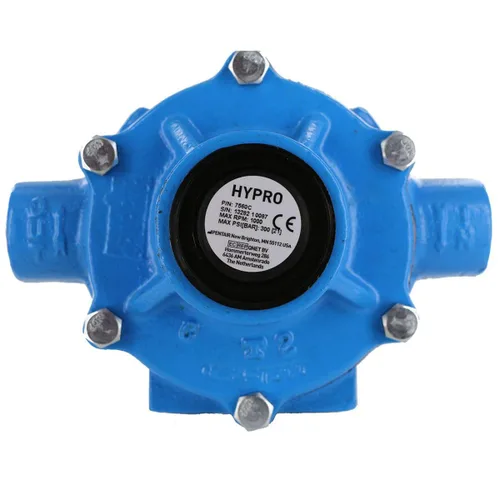 Miniatura 3 de PENTAIR HYPRO 7560C Bomba de 8 rodillos, hierro fundido, 22.5 GPM, 300 PSI, 1000 RPM, puertos NPT de 3/4 pulgadas, sello Viton, eje sólido de 15/16
