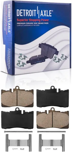 Miniatura 29 de Detroit Axle - Pastillas de freno para Nissan Quest 2004-2017, X-Trail 2005-2006, pastillas de freno de cerámica delanteras y traseras con repuesto
