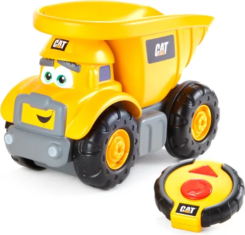 Miniatura 8 de CAT Construction Toys, Camión Cargador de Control Remoto RC - 10.5 Pulgadas de Largo, Controlador Apto para Niños, Controlador Guardable, Luces