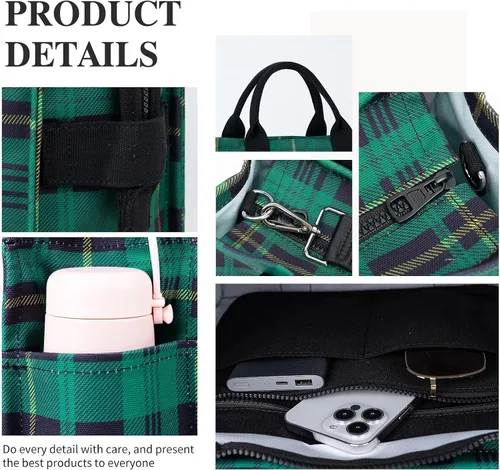 Miniatura 2 de Bolso de mano para mujer, bolso de mano de lona para el trabajo, vida diaria