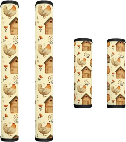 Miniatura 24 de 250 Years of America - Juego de 4 fundas decorativas para manijas de nevera, antideslizantes, hechas a mano, guantes para electrodomésticos